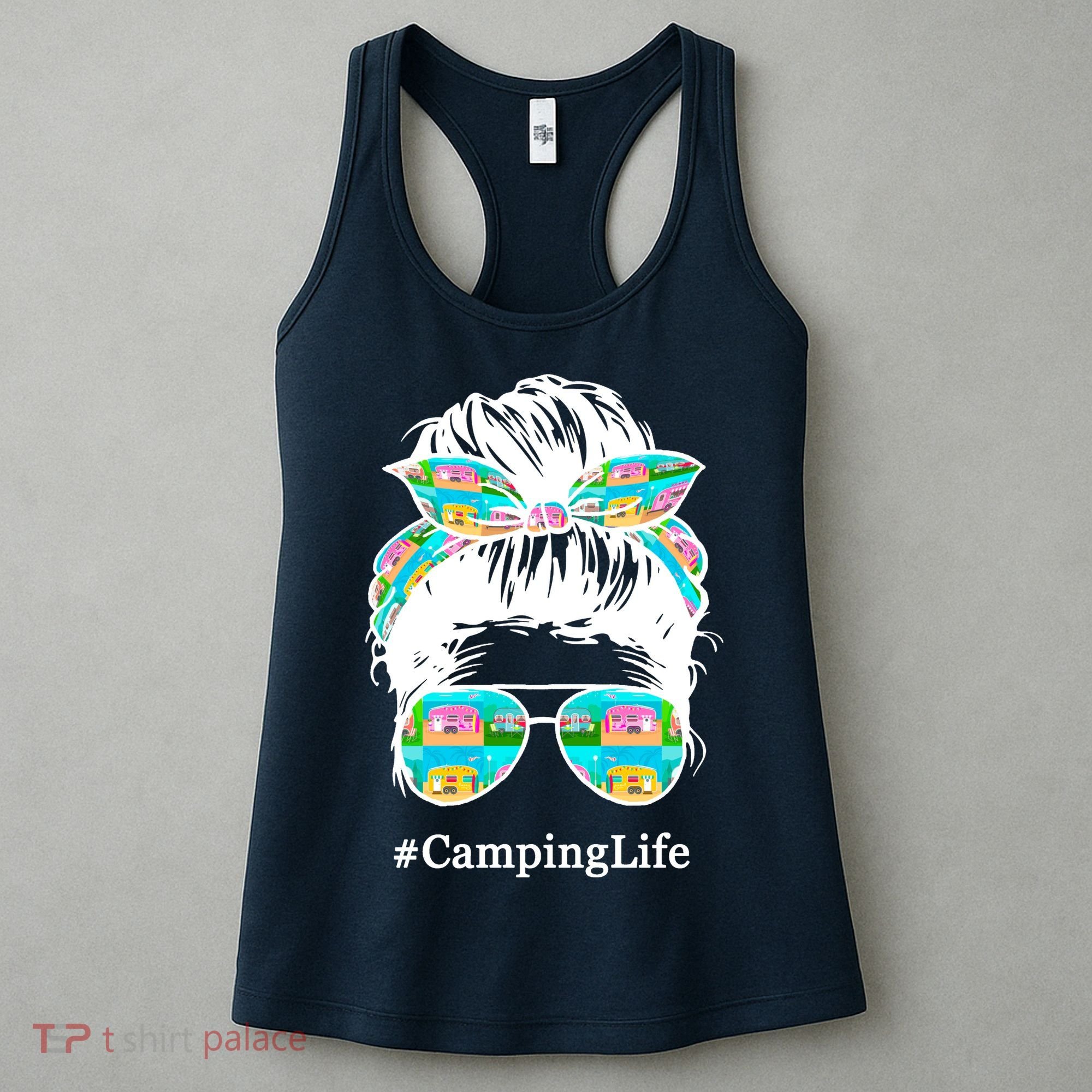 Camping Life Messy Hair Women's Tank Top