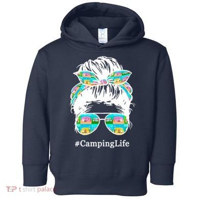 Camping Life Messy Hair Toddler Hoodie