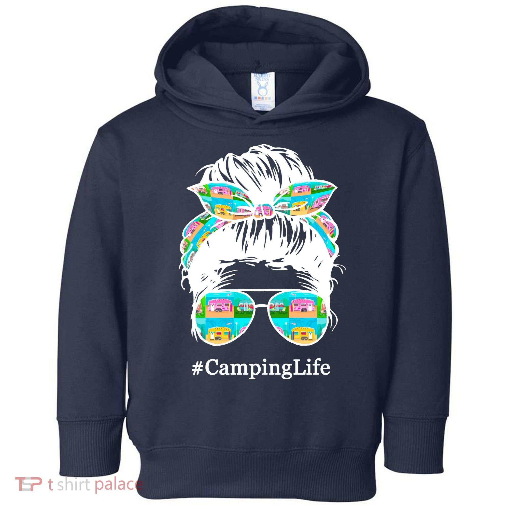 Camping Life Messy Hair Toddler Hoodie