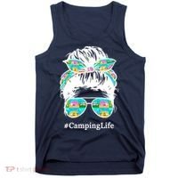 Camping Life Messy Hair Tank Top thumb 0