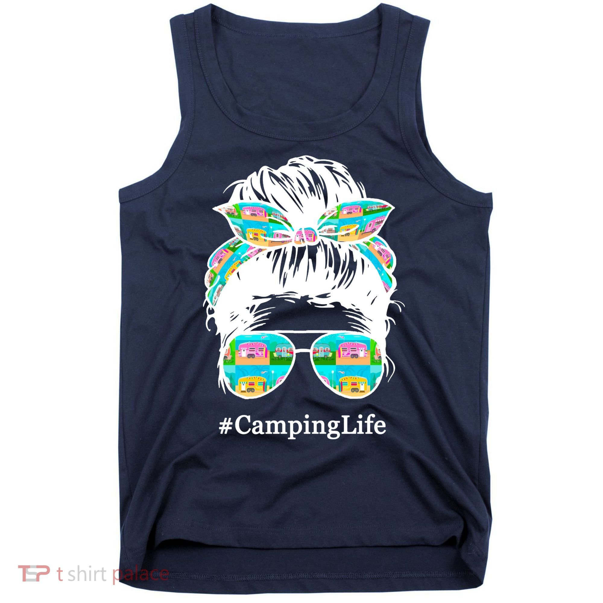 Camping Life Messy Hair Tank Top