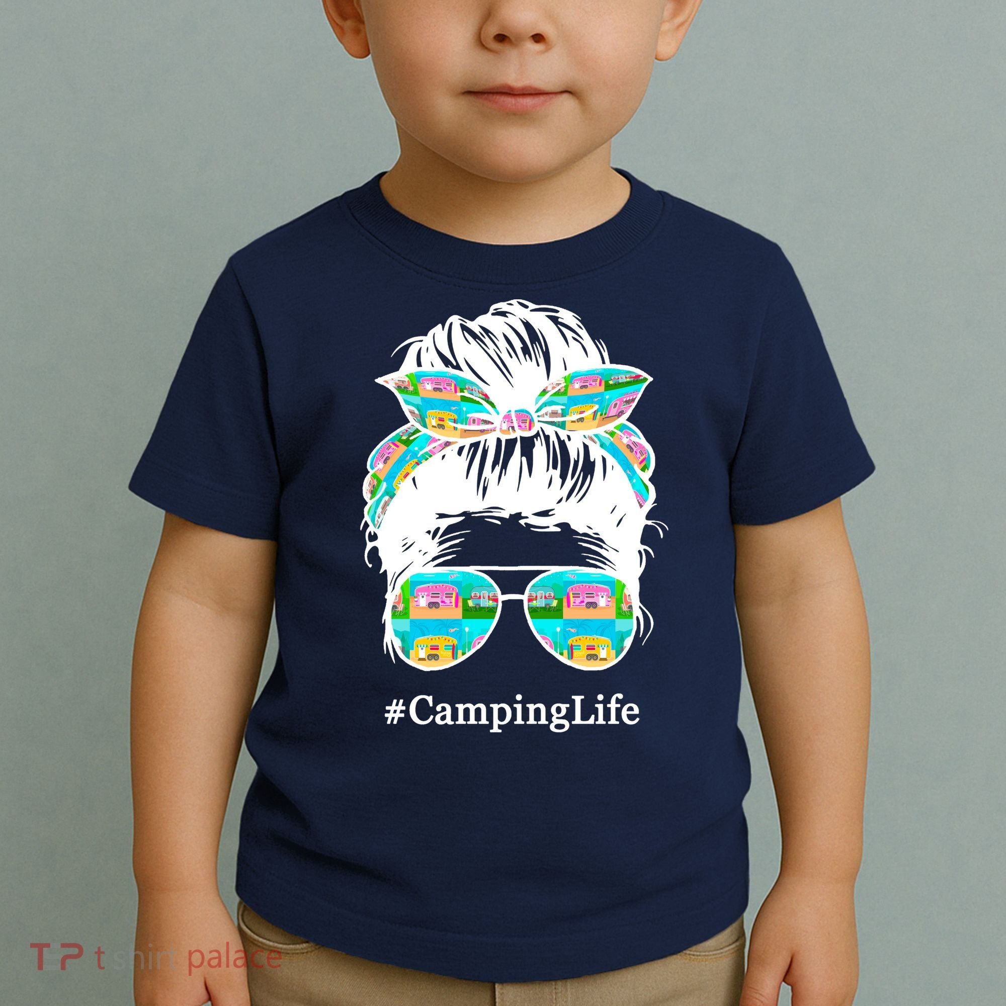 Camping Life Messy Hair Toddler T-Shirt