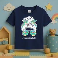 Camping Life Messy Hair Toddler T-Shirt thumb 3