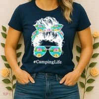 Camping Life Messy Hair Women's T-Shirt thumb 2