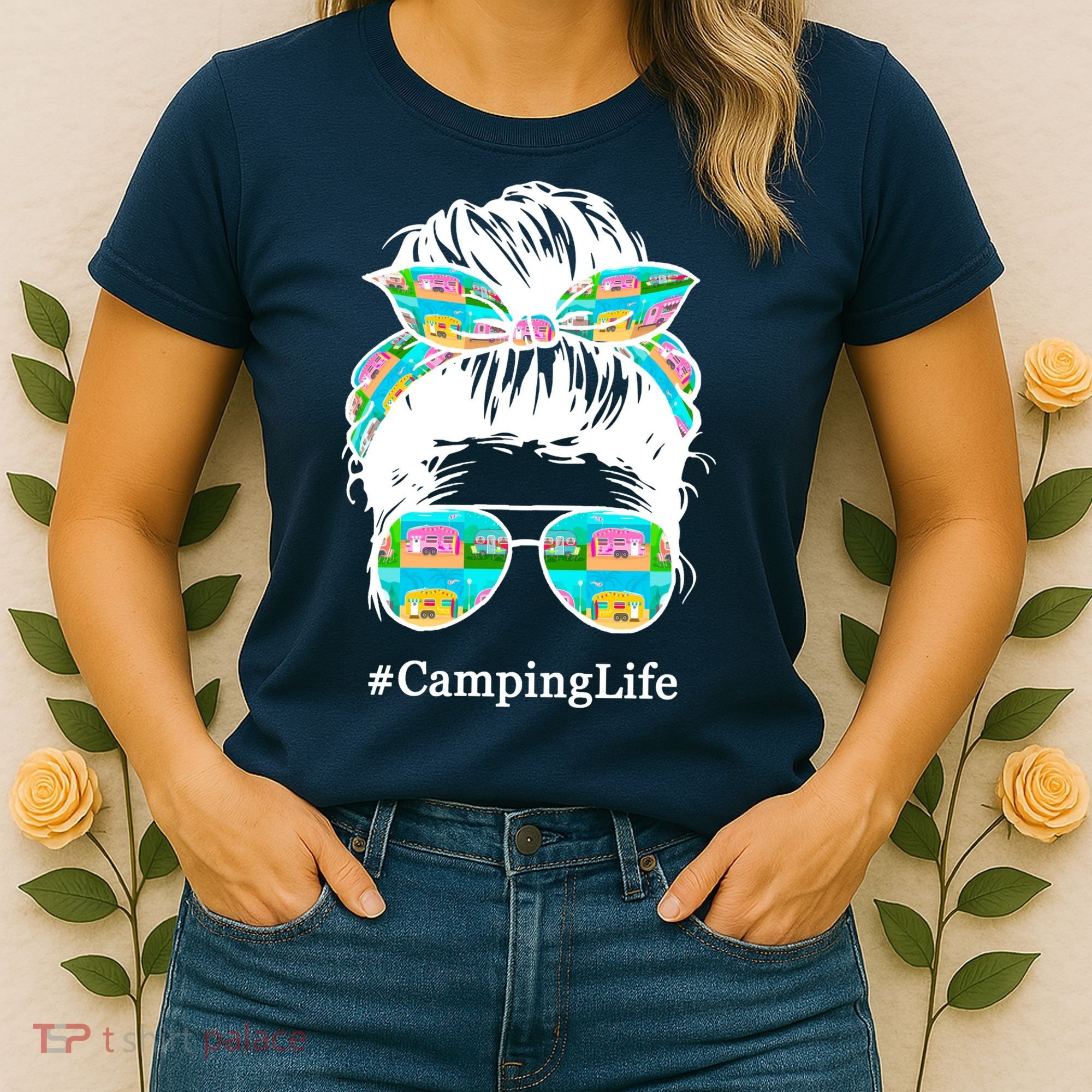 Camping Life Messy Hair Women's T-Shirt