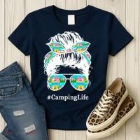 Camping Life Messy Hair Women's T-Shirt thumb 3