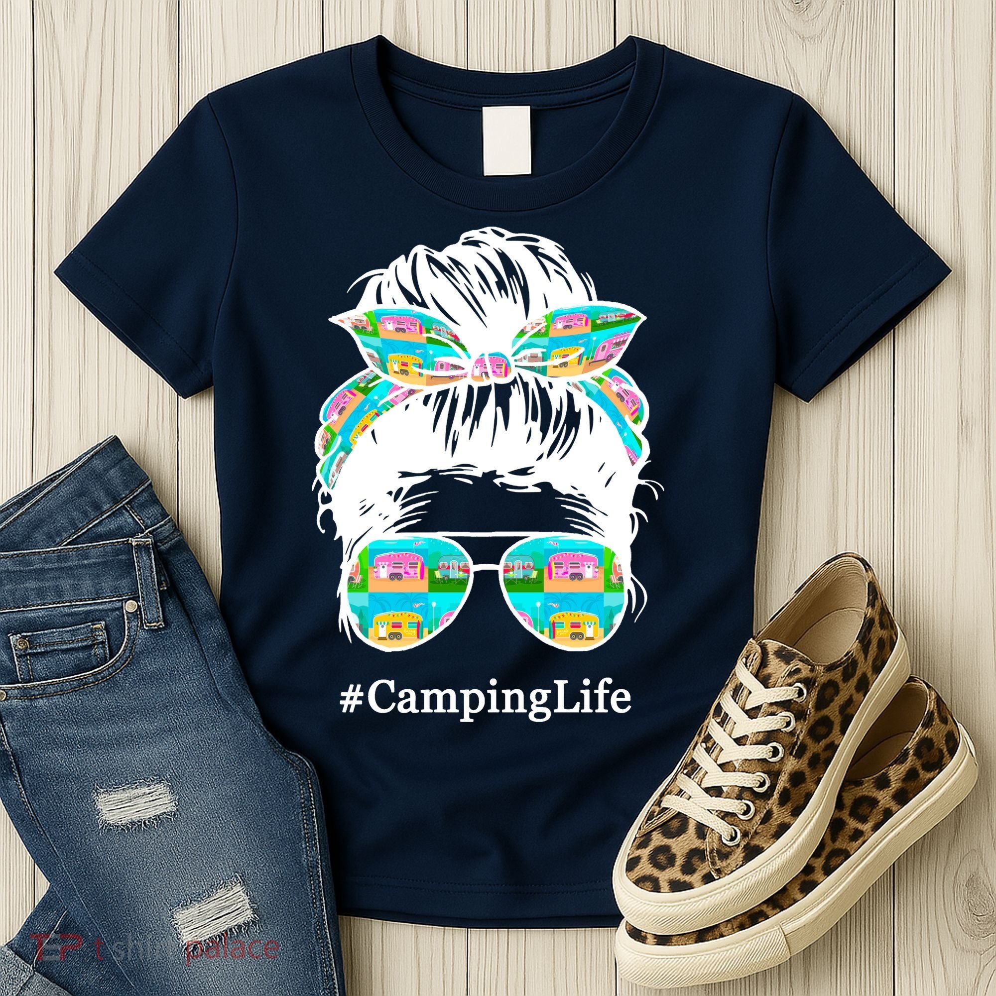 Camping Life Messy Hair Women's T-Shirt