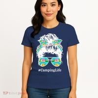 Camping Life Messy Hair Women's T-Shirt thumb 4