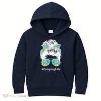 Camping Life Messy Hair Kids Hoodie thumb 0