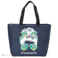 Camping Life Messy Hair Tote Bag thumb 0