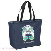 Camping Life Messy Hair Tote Bag thumb 2