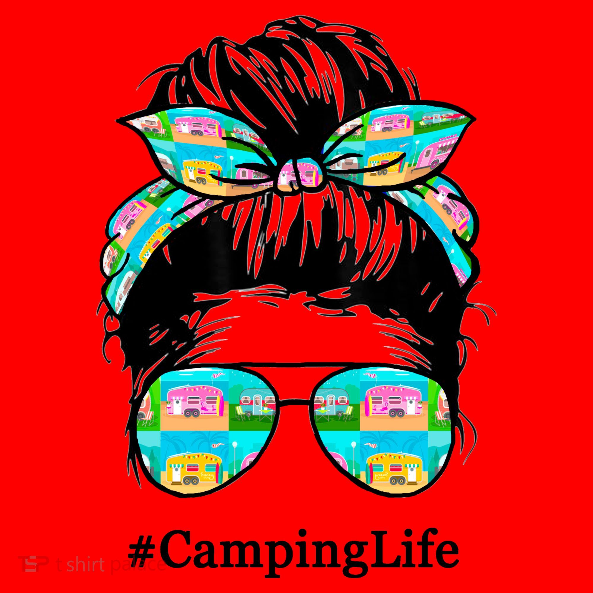 Camping Life Messy Hair Santa Hat