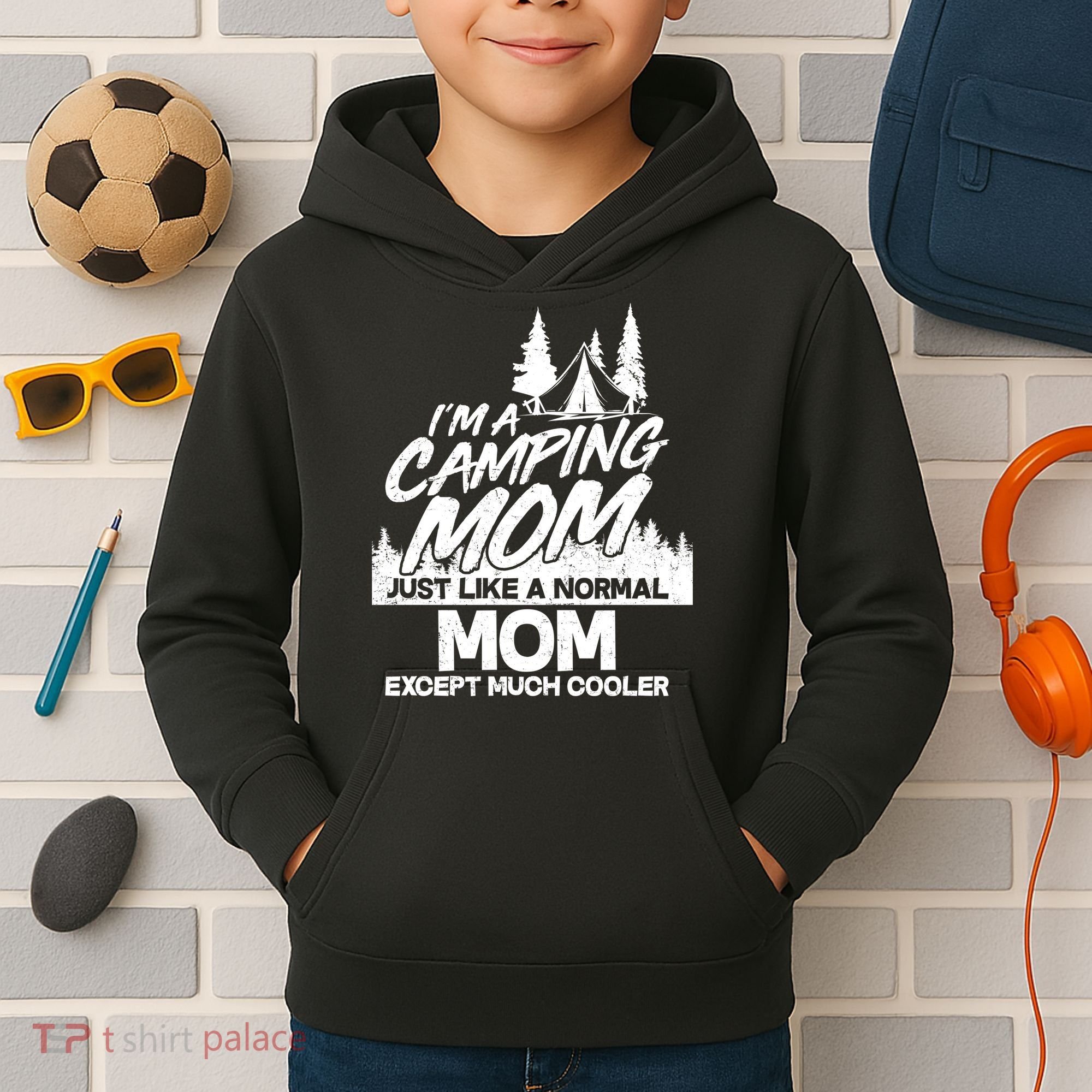 Camping Mom Kids Hoodie