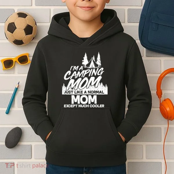 Camping Mom Kids Hoodie