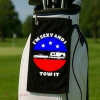 Camping RV I'm Sexy And I Tow It Golf Towel thumb 2