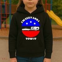 Camping RV I'm Sexy And I Tow It Kids Hoodie thumb 3
