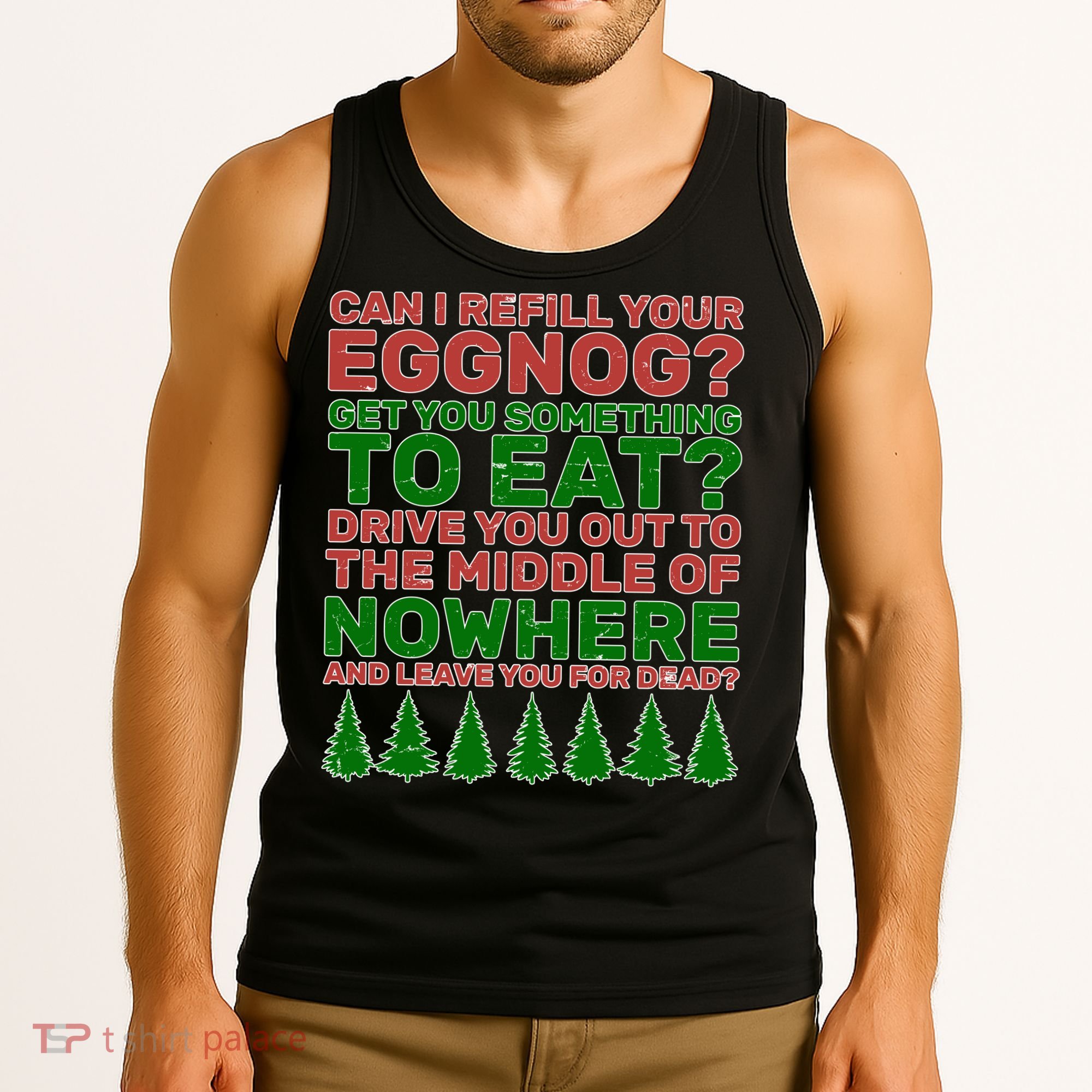 Can I Refill Your Eggnog Funny Christmas Tank Top