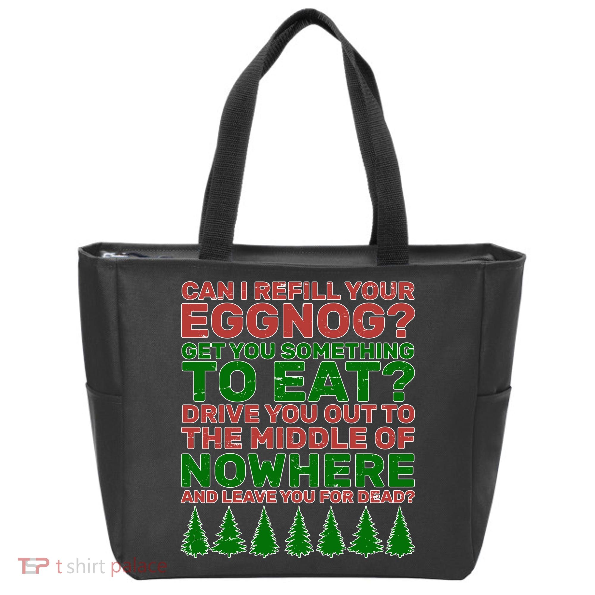 Can I Refill Your Eggnog Funny Christmas Tote Bag