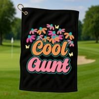 Cool Aunt Niece Nephew Auntie Nephews Gift Golf Towel thumb 1