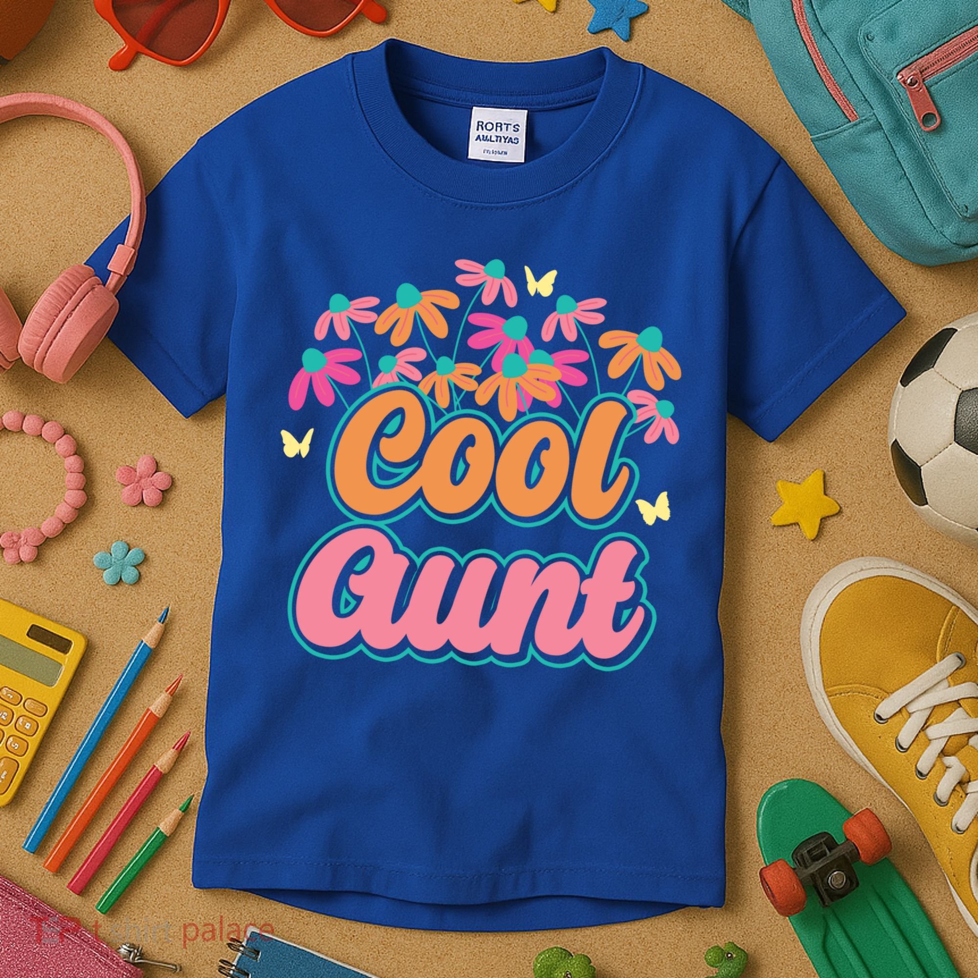 Cool Aunt Niece Nephew Auntie Nephews Gift Kids T-Shirt