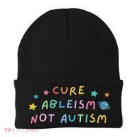 Cure Ableism Not Autism Autism Awareness Cute Beanie thumb 0