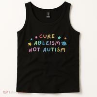 Cure Ableism Not Autism Autism Awareness Cute Tank Top thumb 2