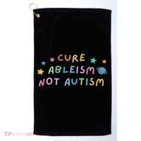 Cure Ableism Not Autism Autism Awareness Cute Golf Towel thumb 0