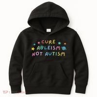 Cure Ableism Not Autism Autism Awareness Cute Kids Hoodie thumb 0