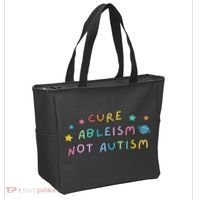 Cure Ableism Not Autism Autism Awareness Cute Tote Bag thumb 2