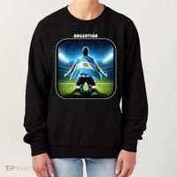 Cool Argentina National Soccer Team With Flag Women's Sweatshirt thumb 0