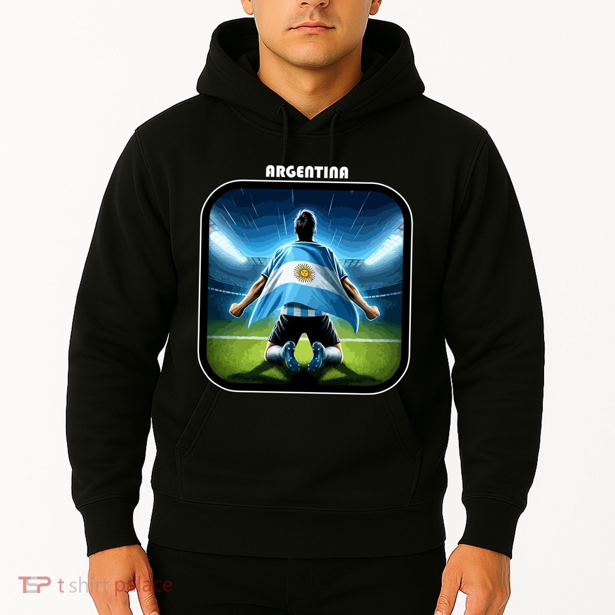 Cool Argentina National Soccer Team With Flag Hoodie