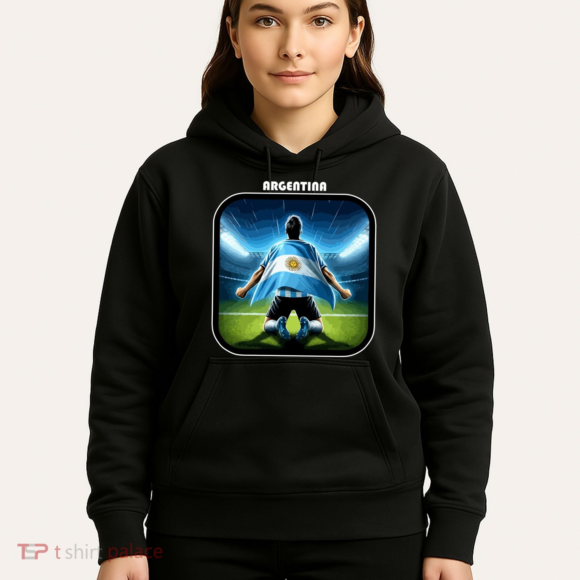 Cool Argentina National Soccer Team With Flag Hoodie