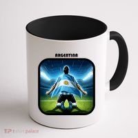 Cool Argentina National Soccer Team With Flag Coffee Mug thumb 1