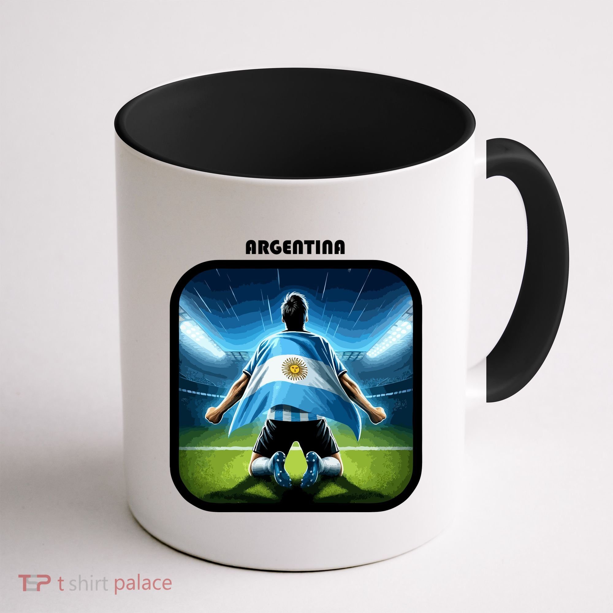 Cool Argentina National Soccer Team With Flag Coffee Mug