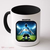 Cool Argentina National Soccer Team With Flag Coffee Mug thumb 0