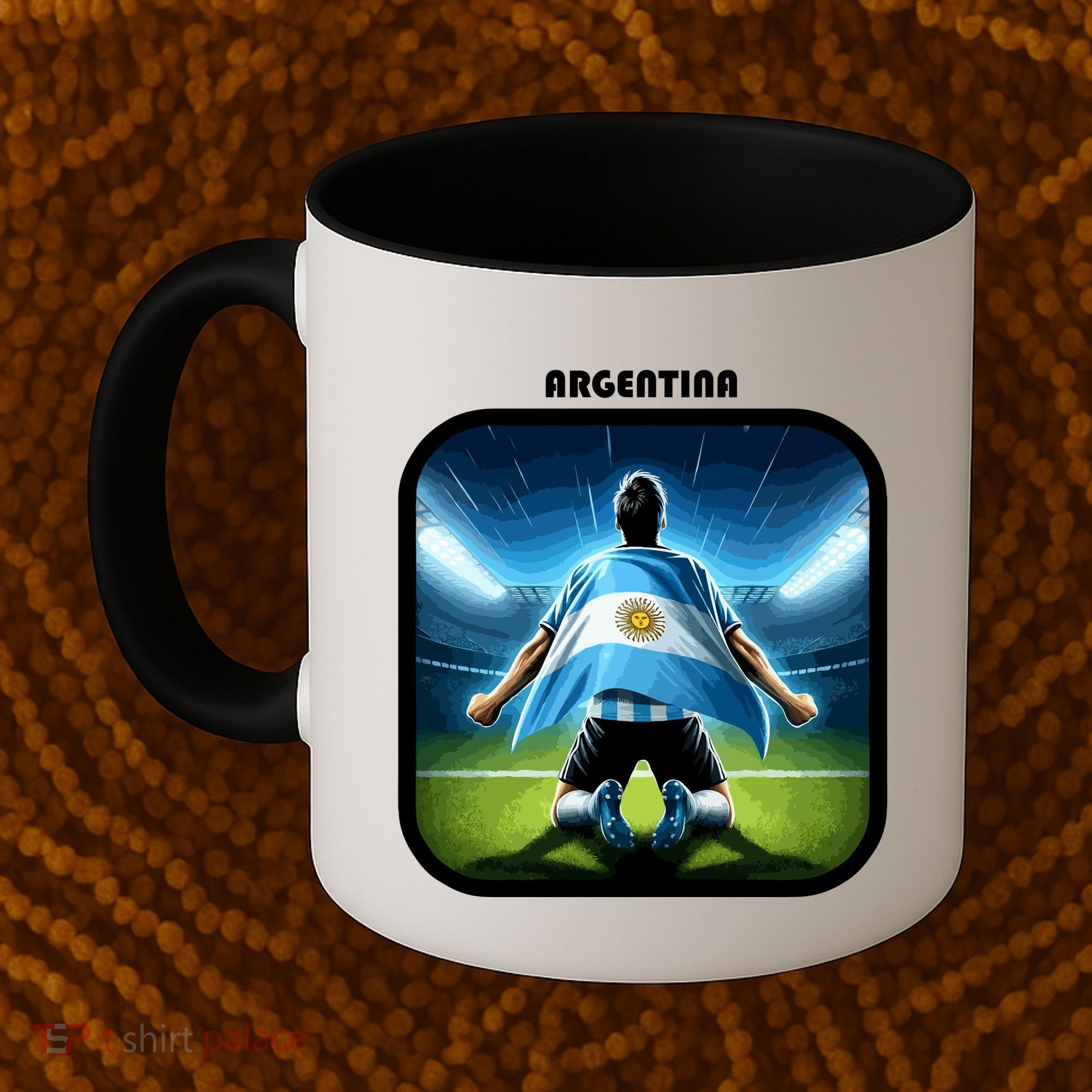 Cool Argentina National Soccer Team With Flag Coffee Mug