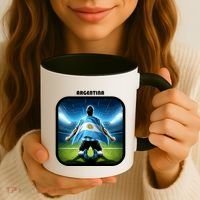 Cool Argentina National Soccer Team With Flag Coffee Mug thumb 3