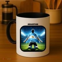 Cool Argentina National Soccer Team With Flag Coffee Mug thumb 4