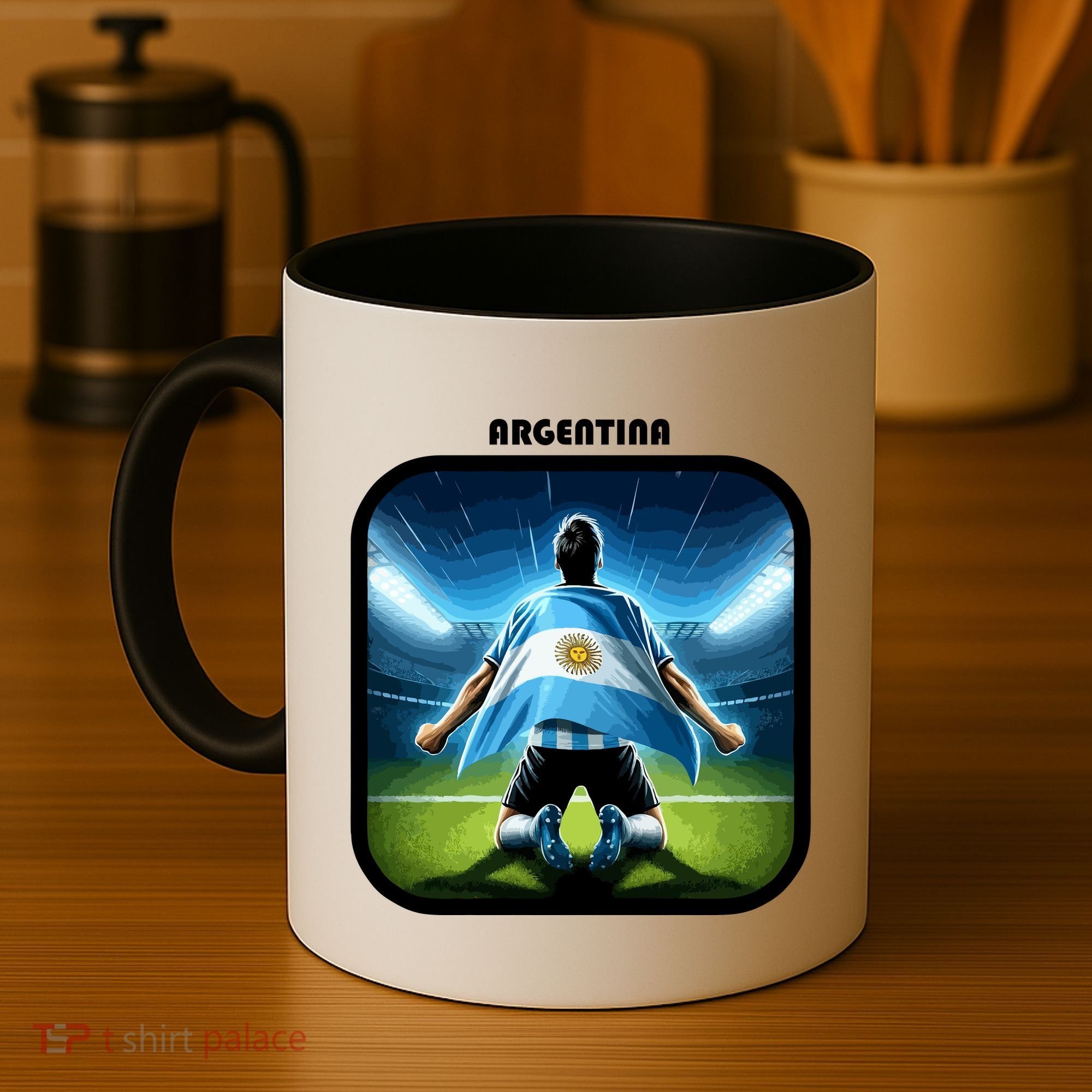 Cool Argentina National Soccer Team With Flag Coffee Mug