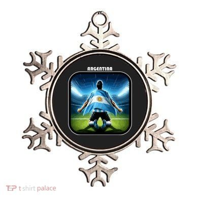 Cool Argentina National Soccer Team With Flag Ornament