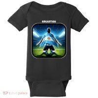 Cool Argentina National Soccer Team With Flag Baby Bodysuit thumb 0