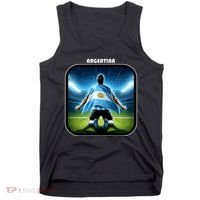 Cool Argentina National Soccer Team With Flag Tank Top thumb 0