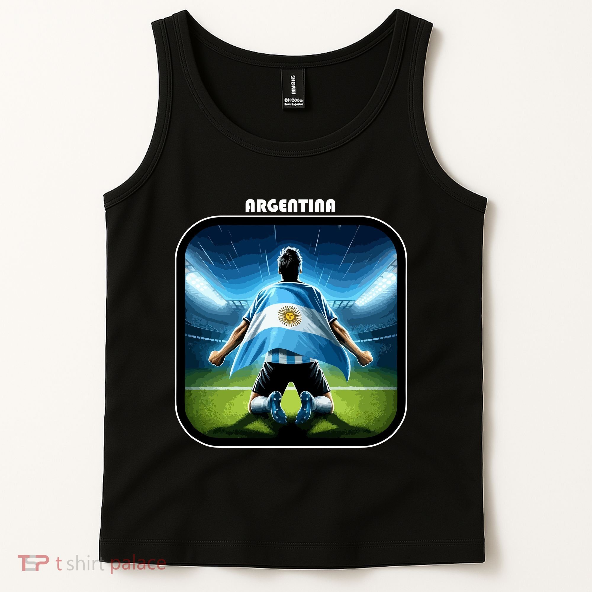 Cool Argentina National Soccer Team With Flag Tank Top