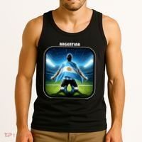 Cool Argentina National Soccer Team With Flag Tank Top thumb 3