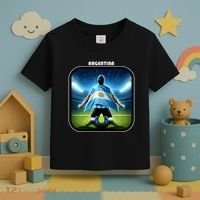 Cool Argentina National Soccer Team With Flag Toddler T-Shirt thumb 3
