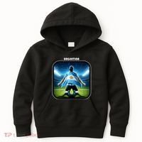 Cool Argentina National Soccer Team With Flag Kids Hoodie thumb 0