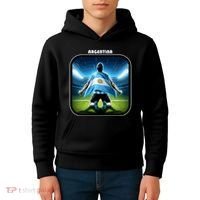 Cool Argentina National Soccer Team With Flag Kids Hoodie thumb 4