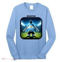 Cool Argentina National Soccer Team With Flag Long Sleeve Shirt thumb 0