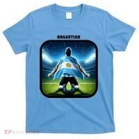Cool Argentina National Soccer Team With Flag T-Shirt thumb 0