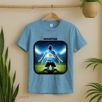 Cool Argentina National Soccer Team With Flag T-Shirt thumb 2